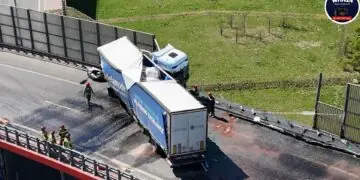 O krok od tragedii na węźle Konotopa. Kierowca kompletnie pijany