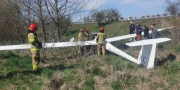 Awaryjne lądowanie szybowca w Bielsku-Białej