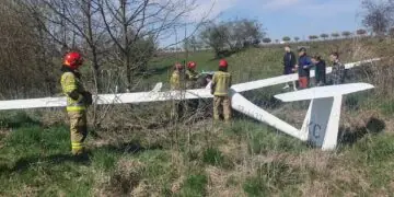 Awaryjne lądowanie szybowca w Bielsku-Białej