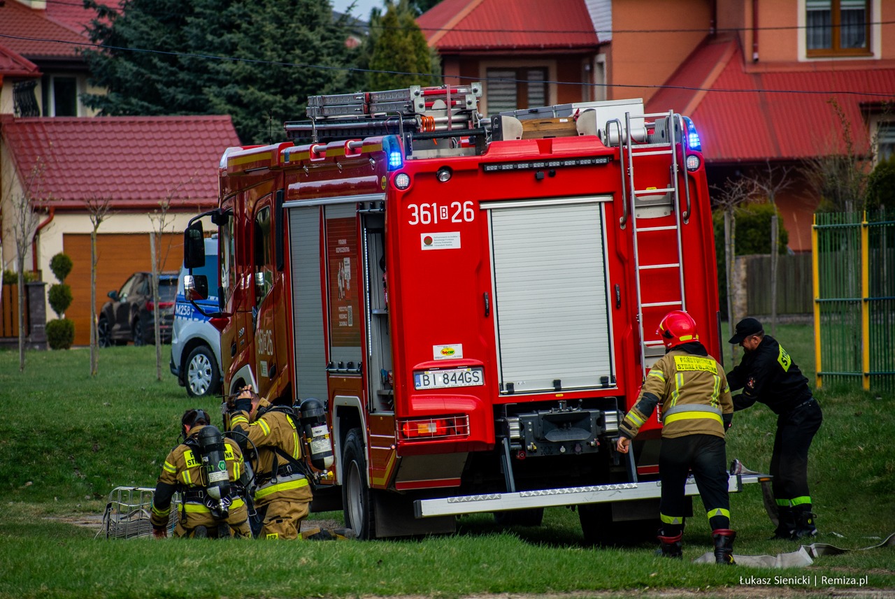 Pożar w hotelu przy szpitalu w Łomży