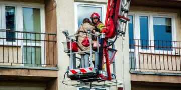 Pożar w hotelu przy szpitalu w Łomży