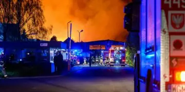 W Bramkach spłonęły hale. Na miejscu ponad 50 zastępów