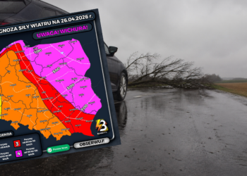 Nawet 100 km/h. Sprawdź, gdzie będzie silnie wiało