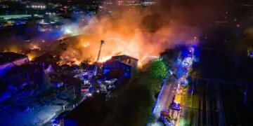 Ogromny pożar odpadów w Gliwicach