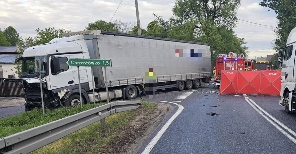 Wypadek na drodze krajowej nr 22. Tragiczne skutki