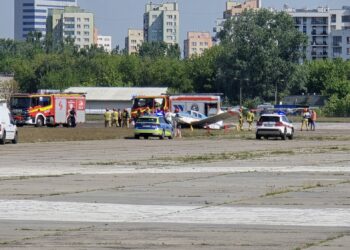 Awaryjne lądowanie na Bemowie. Jest nagranie