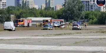 Awaryjne lądowanie na Bemowie. Jest nagranie