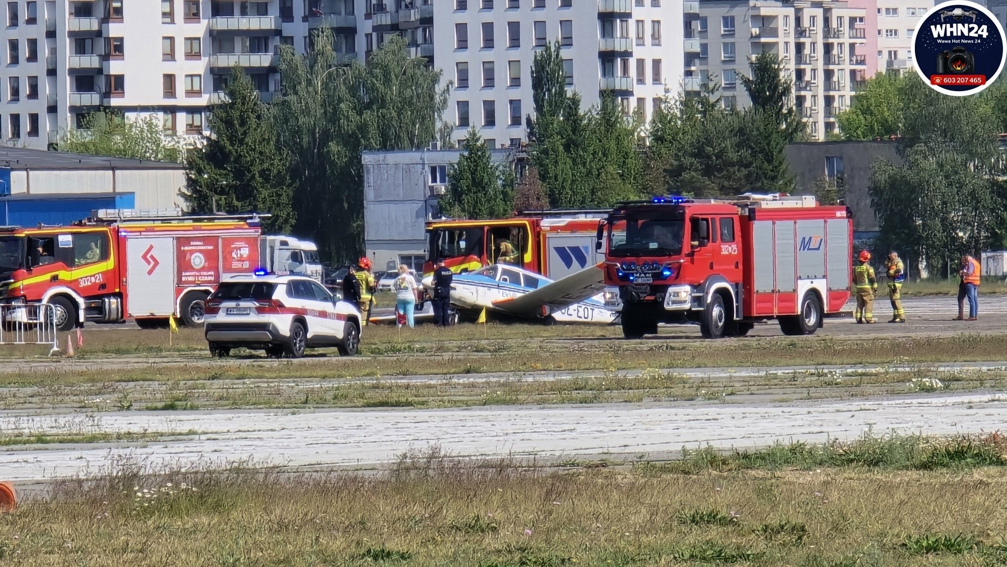 Awaryjne lądowanie na Bemowie. Jest nagranie