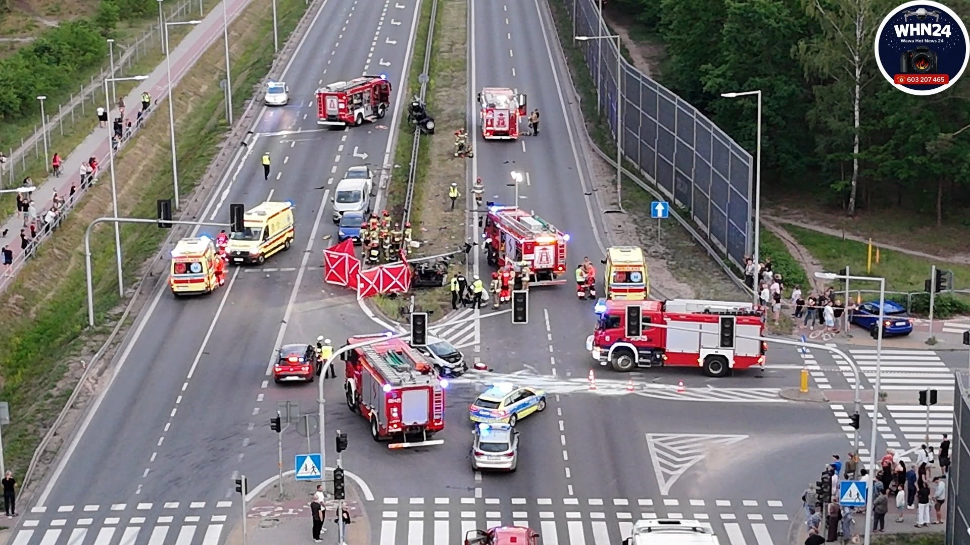Tragedia w Ząbkach. Audi rozpadło się na części [FILM]