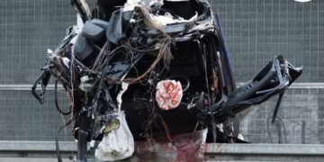 Tragedia w Ząbkach. Audi rozpadło się na części [FILM]