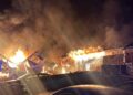 Pożar budynków gospodarczych w Iskaniu