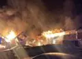 Pożar budynków gospodarczych w Iskaniu