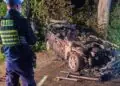 Tragiczny wypadek w powiecie kościerskim. Zginął w płonącym aucie