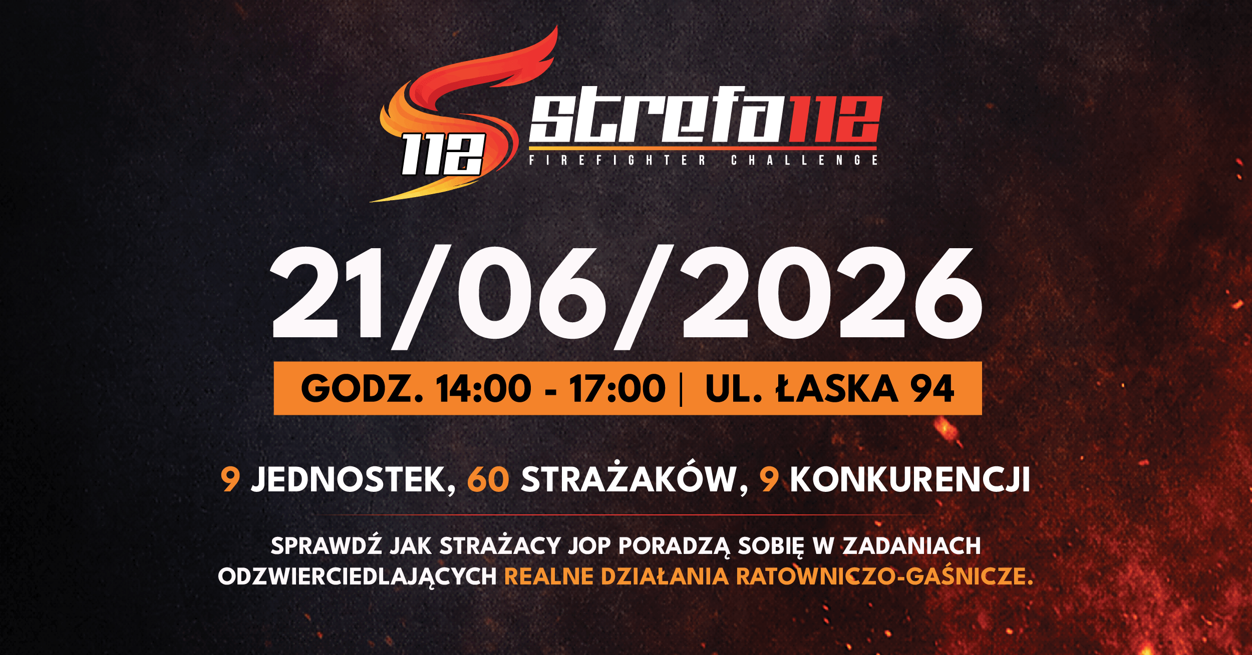 STREFA112 Firefighter Challenge po raz pierwszy w Zduńskiej Woli. Strażacy zmierzą się na realistycznym torze ratowniczym